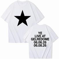 Kanye West Live At Gelredome 2026 Concert Tshirt Unisex Unisex Harajuku Short Sleeve Tops For Fans Gift 3XL white