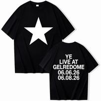 Kanye West Live At Gelredome 2026 Concert Tshirt Unisex Unisex Harajuku Short Sleeve Tops For Fans Gift 3XL white