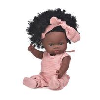 33cm Juoda Oda Reborn Mergaitės Lėlė Pilnas Vinilo Kūnas Gali Patekti į Vandenį Imitacinė Kūdikio Lėlė Afrikos Garbanoti Plaukai Naujagimio Lėlė Vaikų Maudynių Namelis Žaislas black skin black