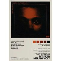 Muzikos albumas Žvaigždė The Weeknd Hip Hop Plakatai Spaudiniai Drobės Tapyba Dainininkas Sienų Menas Paveikslas Svetainei Namų Dekoravimas Dovana 21cm×30cm NoFrame white