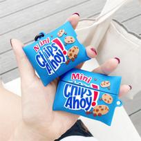 Mini Cookies Cute Earphone Case for AirPods Pro Cover Wireless Headphone Cartoon Cover for AirPods 2 Case Charging Box for AirPods Pro blue