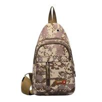 New camouflage breast bag, military fan bag, multi-functional chest bag, men's shoulder messenger bag, outdoor cycling bag.