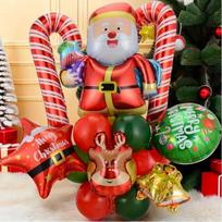Kalėdinės tematikos Kalėdų Senelio Dovanų Saldainių Latekso Vakarėlio Balionų Rinkinys Santa suit red