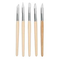 5pcs Watch Dial Cleaning Tool Multi Functional Silicone Scratch Brush Pen Set for Watch Repairers gray