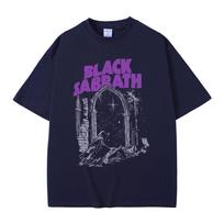 Sunkiojo Metalo Roko Grupė Black Sabbath Grafiniai Marškinėliai Vyrams Moterims Drabužiai Laisvalaikio Medvilniniai Vintažiniai Marškinėliai Madingi Per dideli Marškinėliai L gray