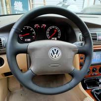Volkswagen VW Passat B5 1996-2005 Golf 4 1998-2004 rankomis siūta odinė persiko medžio rašto automobilio vairo apdangalas style 2 black