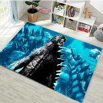 Naujas atvykimas ! Klasikinis Godzilla VS Kong Animacinis Kilimas, Svetainės Miegamojo Lovos Kilimėlis, Neslystantis Patvarus Didelio Ploto Namų Biuro Kilimas 40x60cm (16x24in) black