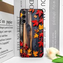 Vintažinis rudens klevo lapų rašto telefono dėklas, skirtas Samsung Galaxy A56 A14 A55 A16 A54 A36 A53 A52 A51 A50 5G, minkštas dėklas Galaxy A50