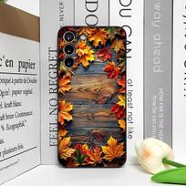 Vintažinis rudens klevo lapų rašto telefono dėklas, skirtas Samsung Galaxy A56 A14 A55 A16 A54 A36 A53 A52 A51 A50 5G, minkštas dėklas Galaxy A14 4G