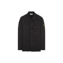 Stone Island Solid Color Polo Collar Long Sleeve Shirt Men shirts Black 7915112WN-V0129 XXL black