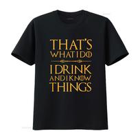 Tai, ką aš darau Gerti ir žinoti dalykus Marškinėliai Gėrimas vintage Skalbti Patogus vyriškas Tampri Unisex mada Laisvalaikio XL black