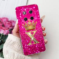 For Honor Magic 7 Lite Case HonorX9C Luxury Crown Letters Cover Soft Silicone Phone Cases For Honor X9C Smart Magic7 Lite Fundas Honor X9C Smart pink