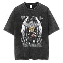 Death Note Misa Amane Gothic Saint Graphic Unisex Heavy Cotton Vintage Black Streetwear T-Shirt S black