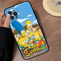 Juokingas animacinis S-Simpsonai telefono dėklas IPhone 14 Plus 13 Mini 11 16 15 17 Pro Max apsaugai, atsparus smūgiams iPhone 17