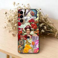 Fashion F-fridaS Kahlo-PC Phone Case Black Silicone Soft For Samsung S25,S24,S21,S22,S23,S30,Ultra,S20,Plus,Fe,Lite Samsung S21plus beige