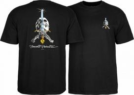 Powell Peralta SKULL AND SWORD Skateboard T Shirt BLACK Unisex T-Shirt L black