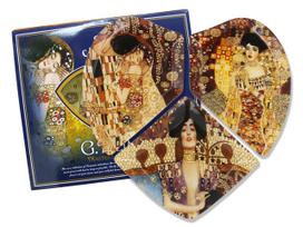Talerz Dekoracyjny 3 Elementy Gustav Klimt Porcelana Sztuka Dom
