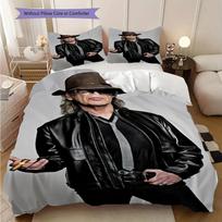 Udo Lindenberg holding a cigar bedding, duvet cover, pillowcase, home decoration, birthday gift (1 * duvet cover+2 * pillowcase, coreless) 135x200cm