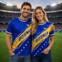 Bosnijos sirgalių marškinėliai futbolo marškinėliai geriausia dovana sirgaliams greitai džiūstantys sportiniai trumpomis rankovėmis marškinėliai vaikų treniruotės šeima S