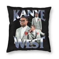 Kanye West Pillowcase Printed Polyester Cushion Cover Decorations Throw Pillow Case Cover Home 40X40Cm Peach skin 18*18(CM)-1Pcs gray