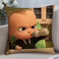 B-Boss B-Baby Pillow Case Short Plush Sofa Decorative Gift Home Double-Sided Printing Cushion Linen 80*80(CM)-1Pcs