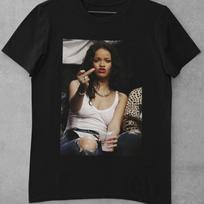 VTG Rihanna black T-shirt short sleeve All sizes S to 45XL Unisex 1F2662 S gray