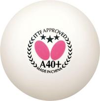 Stalo teniso kamuoliukai Butterfly Butterfly Ball Balti 1 dozen 95790 Balti kamuoliukai, Trys žvaigždutės A40+, (270), (12 kamuoliukų), (270) balta