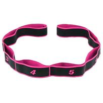 8 Sections Dance Resistance Band Yoga Stretching Pilates Fitness Digital Elasticity Elastic Stretch Training Tension Belt rožinė