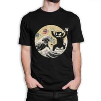 Cuphead Bros vs The Devil and Great Wave off Kanagawa T-Shirt, Men's and Women's Sizes (bf-266) 2XL beige