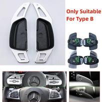 Car Steering Wheel Paddle Shifter Gear Shift Extension For Mercedes-Benz A C Class W177 sedan V177 A180 A180d A200 A250 W205 For Type B Silver