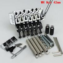 1 rinkinys Guyker 6 stygų tremolo tiltelis Dvigubos fiksavimo sistemos tiltelis Žalvario pagrindo blokas Ilgis 34 mm black