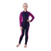 3mm Neoprene Kids Wetsuit Set Long Sleeve Rash Guard Board Shorts Snorkeling Surfing Swimming Child XL purpurinė raudona spalva