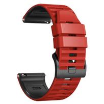 Silicone 24mm Watch Band For Ticwatch Pro 5 Enduro/Atlas/Zeblaze Ares3 for Garmin Venu X1 Smartwatch Strap Bracelet Watchband 24MM Width raudona juoda spalva