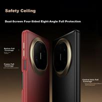 Full Protection on Both Sides, Huawei Mate X6 Phone Case, Collector's Edition Foldable Screen Tech Leather Full Protection Magnetic Case - Black