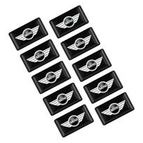 3D Epoxy Resin Emblem Stickers Decals Interior Auto Accessories For MINI Cooper JCW WORKS R55 R56 F55 F56 R57 R58 R59 R60 dymfu11 black