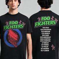 Foo Fighters Take Cover Tour Rock N Roll Merch Tshirt Cotton Clothing Unisex Unisex Unisex Tshirts Y2k Casual Fan Popular Tee XL green