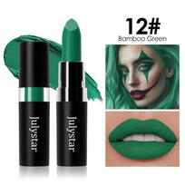 Fun Colors Matte Lipstick Halloween Body Paint Face Makeup Dark Gothic Lip Gloss Waterproof Cosplay Party Multi Sports Fan Face Painting Pigment 12# blue