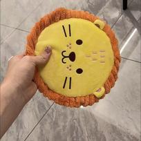 Cute Plush Dog Frisbee Toy with BB Squeaker Soft Bite‑Resistant Interactive Molar Training Flying Disc Toy for Small Medium Dogs Puppy Outdoor Play no specifications yellow
