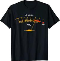 VU DB Audio Meter T and kids tshirt Men Women Short Sleeve Retro Sound Level Gauge Studio Engineer Graphic Crew Neck Cotton Music Fan Tee 130 black