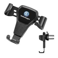 Gravitacinis automobilinis laikiklis GPS telefono laikiklis Ventiliacijos angos stovas Priedai VW Atlas Jetta Touareg Variant Golf Polo GTI Taos Nivus Passat CC black