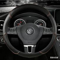 38cm PU Leather For VW Sharan Passat Car Steering Wheel Cover Caddy Touran Tiguan Golf Polo Teramont Atlas T-Roc T-cross