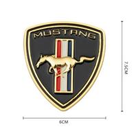 Car Decals Exterior for Ford Mustang Logo Explorer Kuga Fusion Mondeo Focus MK7 Ranger Ecosport Side Turnk Emblem Badge Sticker black