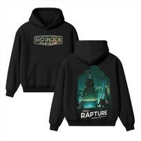Bioshock Vintažinis Džemperis Su Gobtuvu Vyrams Moterims Streetwear Y2k Per dydį Grafinis Džemperis su Gobtuvu Džemperiai Laisvi Moteriški Vilnos Vyriški Drabužiai XL black