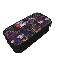 Lamine Y-Yamal  Pencil Cases Fun Football Soccer Pencil Bags Kids Large Storage Students School Gift Pencilcases 21x10.5x5cm black