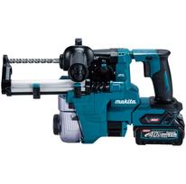 Makita Cordless Hammer Drill 40V max includes 2 and case 2.5Ah, batteries, charger, (HR010GRDXV) mėlyna