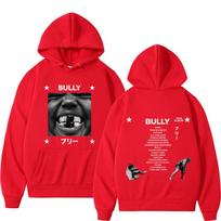 Kanye West Bully Album 2026 Tour Print Hoodie Men Women Gothic Punk O-Neck Pullover Loose Casual Hip-hop Streetwear Sweatshirts XL raudona