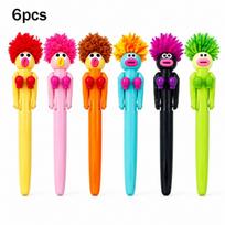 Curly Boxers Boxing Action Ball Pen Cute Curly Hair Design with Punching Hands Smooth Writing FunPen for Kids Birthday Christmas