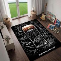 Vintažinis Guinness plakato kilimas Minkštas neslystantis grindų kilimėlis kilimas svetainei miegamajam namų dekoravimui 60x90cm( 23x35in )