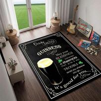 Vintažinis Guinness plakato kilimas Minkštas neslystantis grindų kilimėlis kilimas svetainei miegamajam namų dekoravimui 70x100cm( 27x39in )