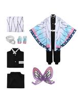 Suaugusiems Vaikams Kochou Anime Shinobu Perukas Cosplay Kostiumas Cosplay Drabužiai Drugelio Sagtis Moteriška Uniforma Žudiko Apsiaustas Helovino Apranga 120CM white